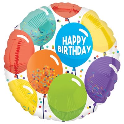 Multicolor Balloons Birthday Balloon 16 1 2in 