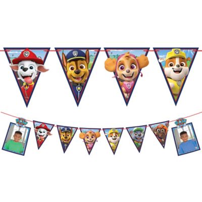 PAW Patrol Adventures Photo Pennant Banner 12in x 4 1/2 | Party City