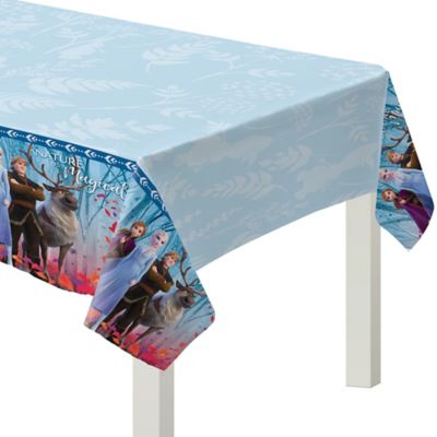 New Disney's Frozen Elsa Anna And Olaf Plastic Table Cover 54in X 84in Princess 