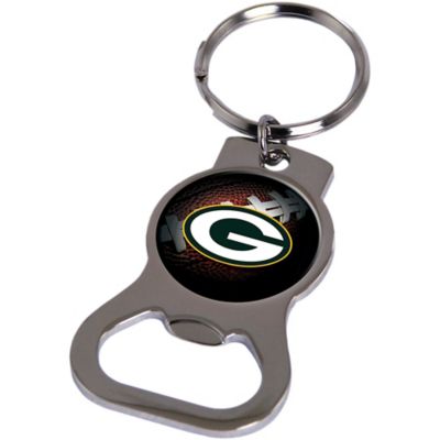 Green Bay Packers Go Pack Go Model: Pro Specialties Group IncLS0457009 Tagline Carabiner Keychain with Buildin Bottle Opener 