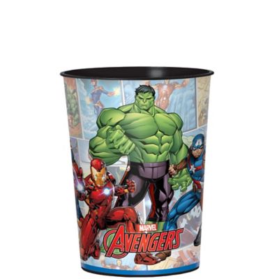 Mickey Mouse Cartoon and Superheros Ideal for Birthday Party Supplies Spider Man The Hulk Iron Man Ninja Turtles VARIES Dish Washer Safe. 4 Kids Toddler Plastic Drinking Cup 22 oz 