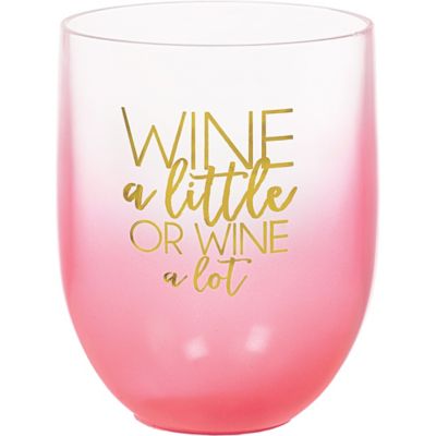 Time to get the fancy glassware out - Katie Alice pink ombre wine