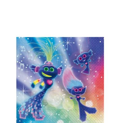 Download Trolls World Tour Beverage Napkins 16ct Party City