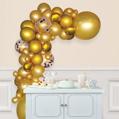 Air-Filled Gold Balloon Garland Kit | Party City