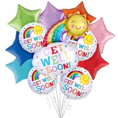 Get Well Sunshine – Balloon Bouquet & Plush