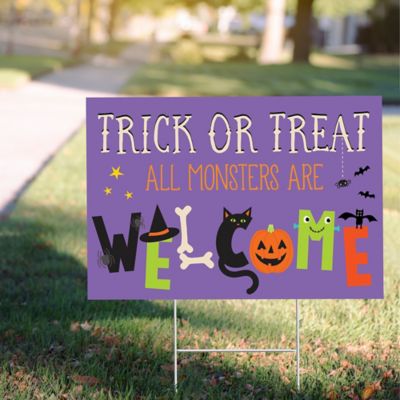 Philadelphia Eagles Welcome Trick or Treaters Yard Sign