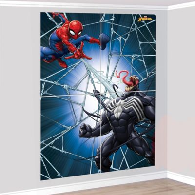 Spider-Man Webbed Wonder Scene Setter, 55.6in x 80.2in, 4pc