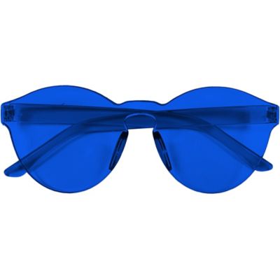 Blue plastic sunglasses on sale