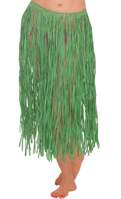 Bulk Adult’s Green Hula Skirts - 12 Pc.