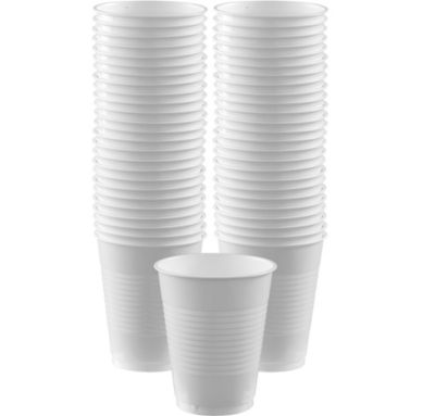 White 16 oz Plastic Cups Case - Party Warehouse