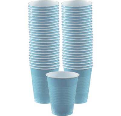 Big Party Pack Caribbean Blue Plastic Cups 72ct