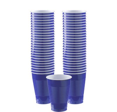 12 Oz. Dark Blue Plastic Cups - 50 Ct.