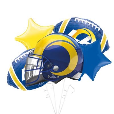 LA Rams Helmet Foil Balloon Bouquet, 5pc