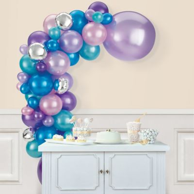 Luxe Latex Balloon Garland Kit - Black, Silver, Gold & White