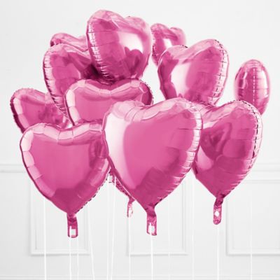 Bulk Pink Heart-Shaped Foil Balloons at DollarTree.com