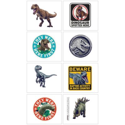 Jurassic World Into The Wild Tattoos - Party Place Depot