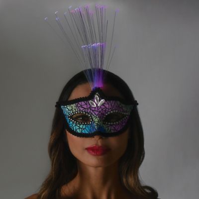 Lavender Fiber Optic Light Up Mask