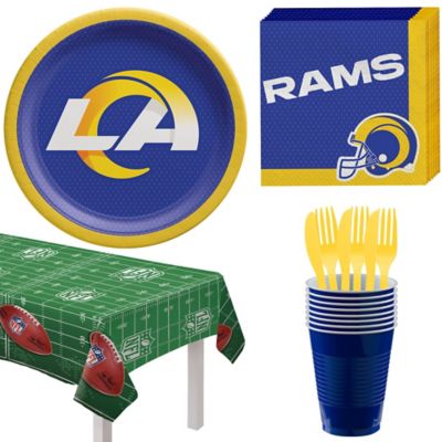 Los Angeles Rams Party Supplies Tailgating Kit, Serves 8 Guests 