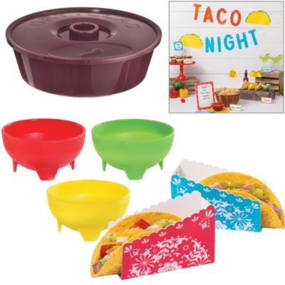 Fiesta Viva la Party Plastic Tortilla Warmer, 8.4in x 2.5in