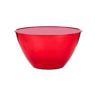 Small Red Plastic Bowl 24oz 5 1/2in