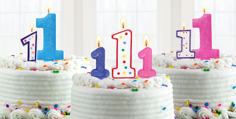 1st Birthday Number Candles Party City