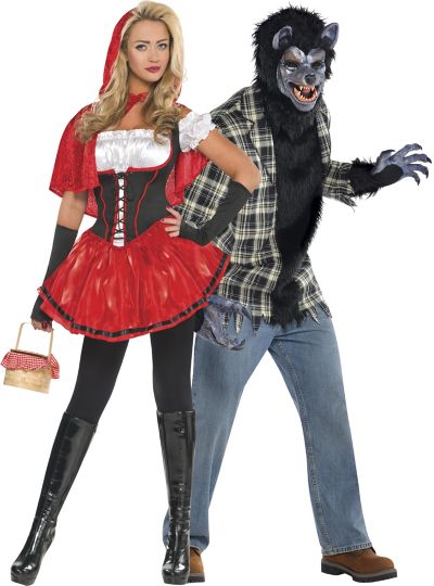 Adult Sassy Red Riding Hood Rabid Werewolf Couples Costumes Party City