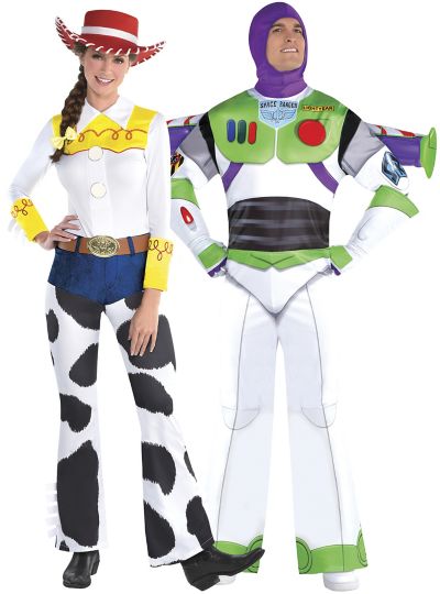 Adult Jesse Buzz Lightyear Couples Costumes Toy Story Party City