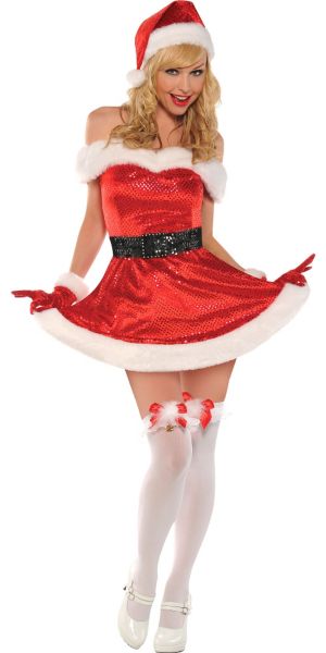 Adult Merry Kiss Me Santa Costume - Party City