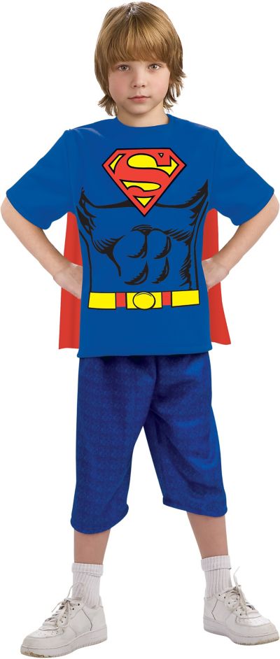 Boys Superman T Shirt with Cape Party City