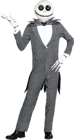 Adult Pinstripe Jack Skellington Costume - The Nightmare Before ...