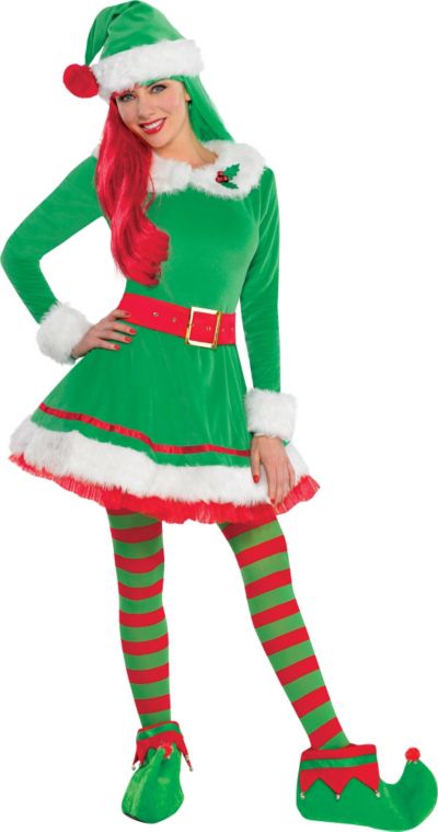 California Costumes Christmas Elf Adult Green//Red Small//Medium