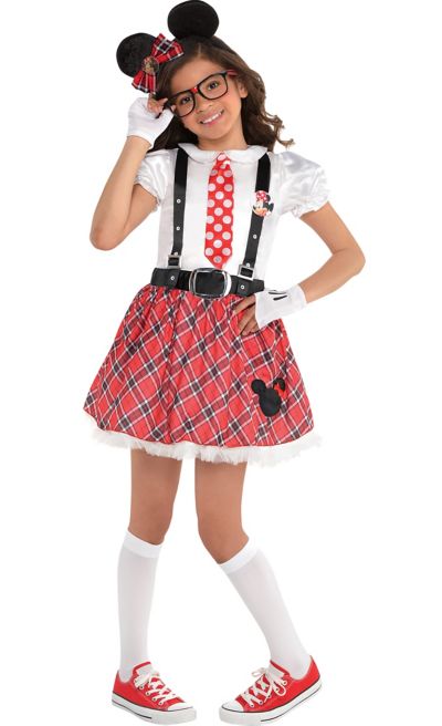 Girls Minnie Mouse Nerd Costume Party City