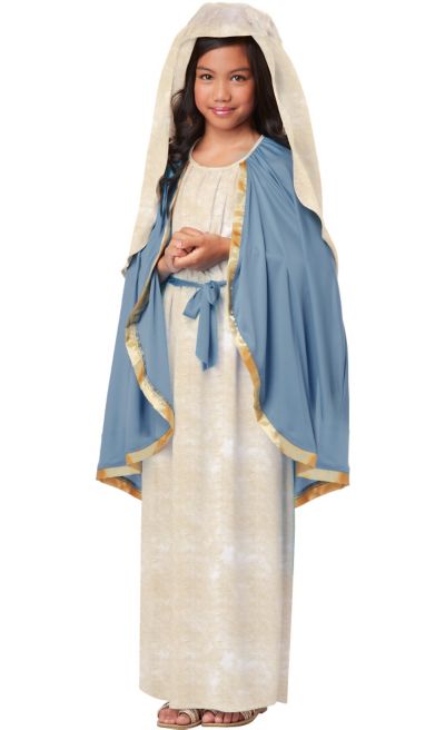 ADULT VIRGIN MARY COSTUME Nativity Christmas Fancy Dress Outfit OS PS
