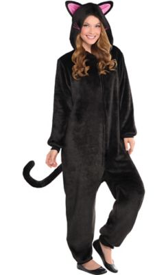 black cat onesie for adults