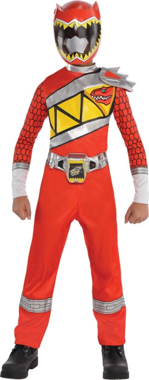 Boys Red Ranger Jumpsuit Costume - Power Rangers Dino Charge - Party City