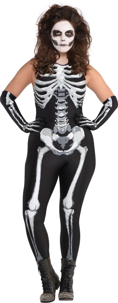 Adult Bone-A-Fied Babe Skeleton Costume Plus Size | Party City