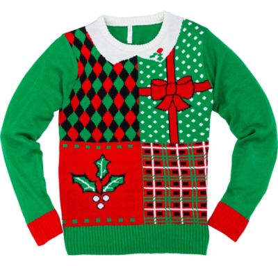 Patterned Block Ugly Christmas Sweater | Party City