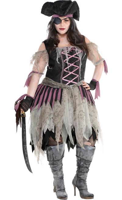 Haunted Pirate Costume Plus Size Party City - Diy Plus Size Pirate Costume Womens