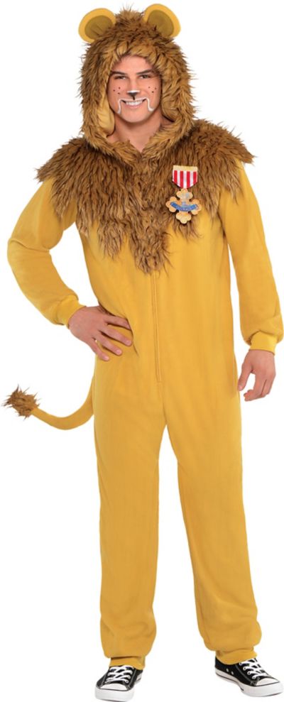 Adult Zipster Cowardly Lion One Piece Costume - The Wizard ...