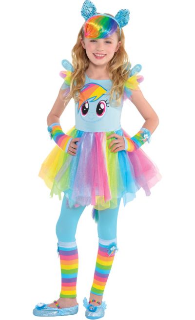 Girls Rainbow Dash Costume Deluxe - My Little Pony | Party City