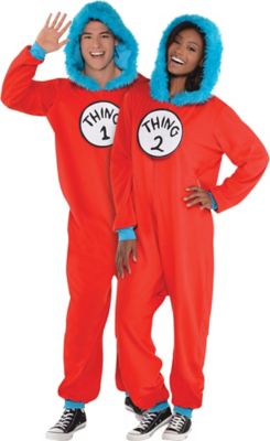 Thing 1 and Thing 2 Costume for Adults 