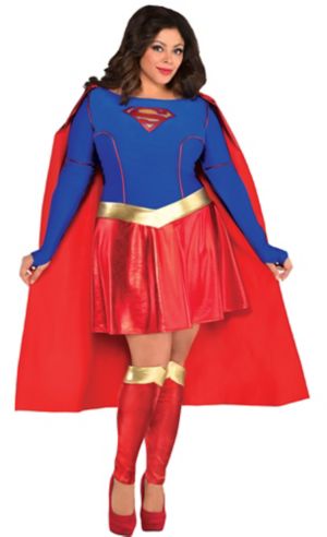 Adult Supergirl Costume Plus Size - Superman - Party City