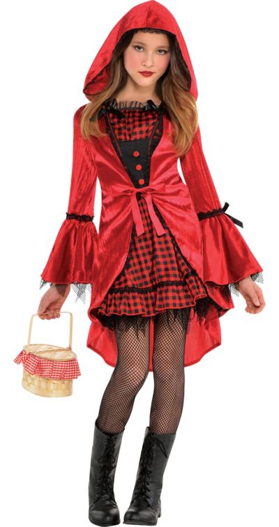 Girls Gothic Red Riding Hood Costume | Party City