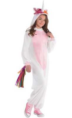Girls Zipster Unicorn One Piece Costume 