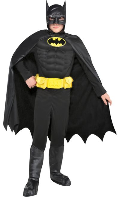 The Batman Deluxe Muscle Child Costume Rubies 882211 