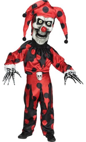 Boys Evil Skeleton Jester Costume - Party City