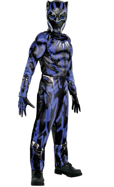 Boys Black Panther Muscle Costume - Black Panther Movie 