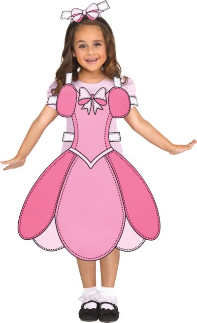 Girls Paper Doll Costume | Party City