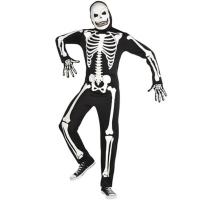Mens Skeleton Fancy Dress Halloween Trick or Treat Party Horror T Shirt 