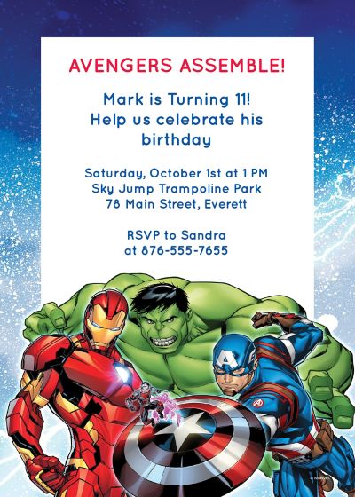 Custom Avengers Invitations | Party City